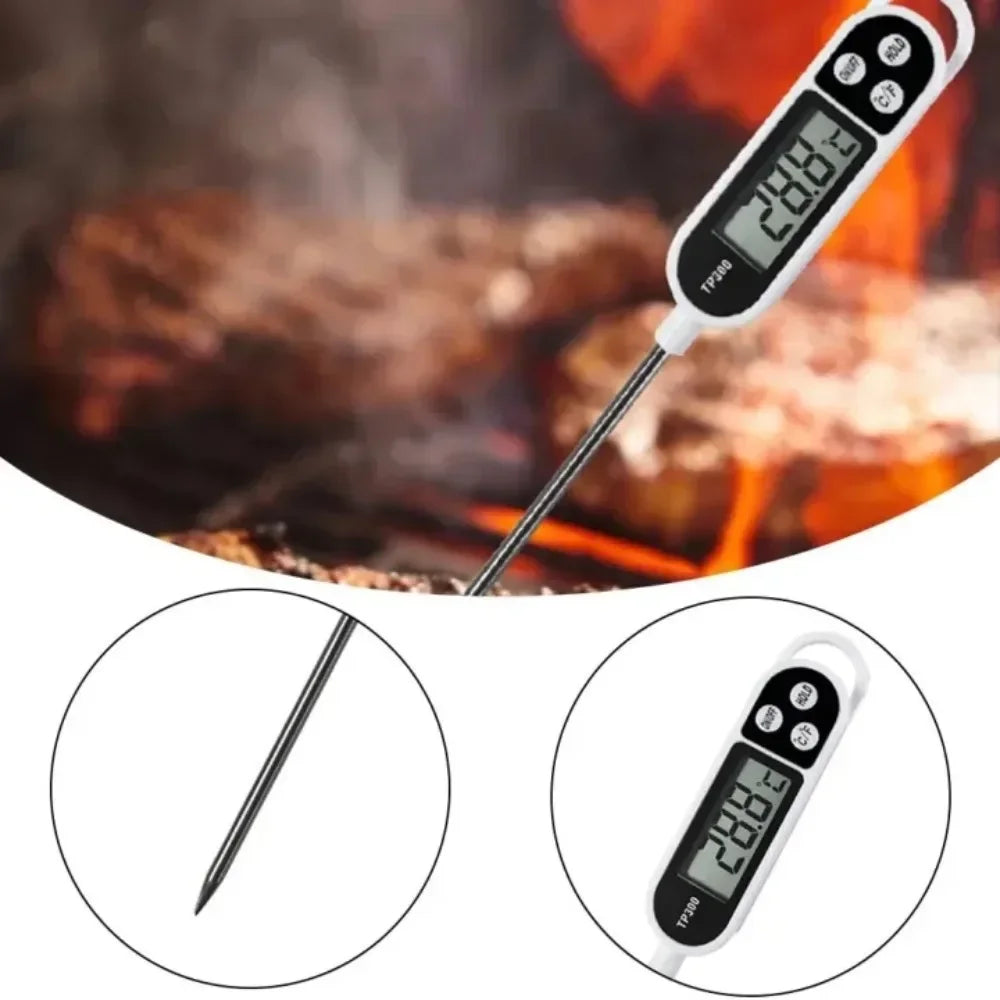 Instant Read Digital Meat Thermometer – Waterproof Food Thermometer for Grilling, BBQ, Cooking & Baking