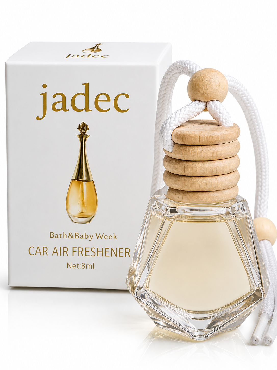 Luxury Hanging Glass Car Air Freshener-Long-Lasting Diffuser/4 Signature Fragrance Styles