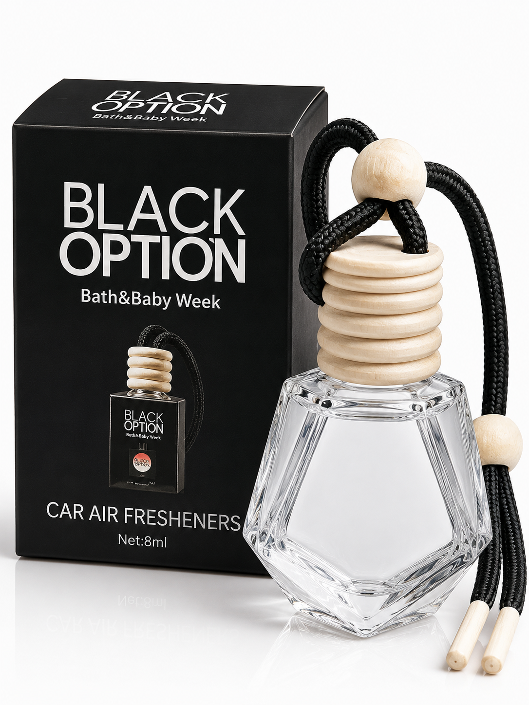 Luxury Hanging Glass Car Air Freshener-Long-Lasting Diffuser/4 Signature Fragrance Styles