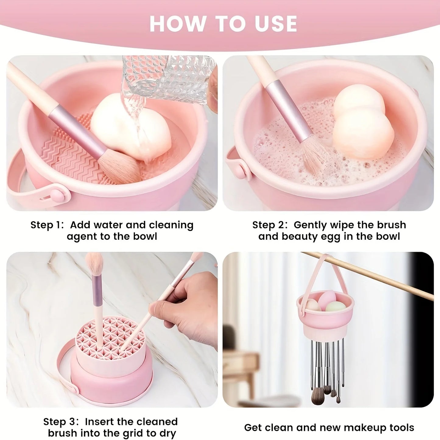 3-in-1 Makeup Brush Cleaning & Drying Set
