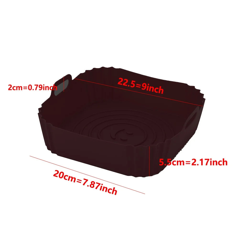 Reusable Silicone Air Fryer Liner Basket – Non-Stick, Dishwasher Safe