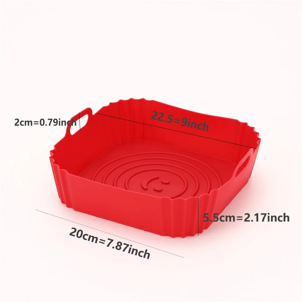Reusable Silicone Air Fryer Liner Basket – Non-Stick, Dishwasher Safe