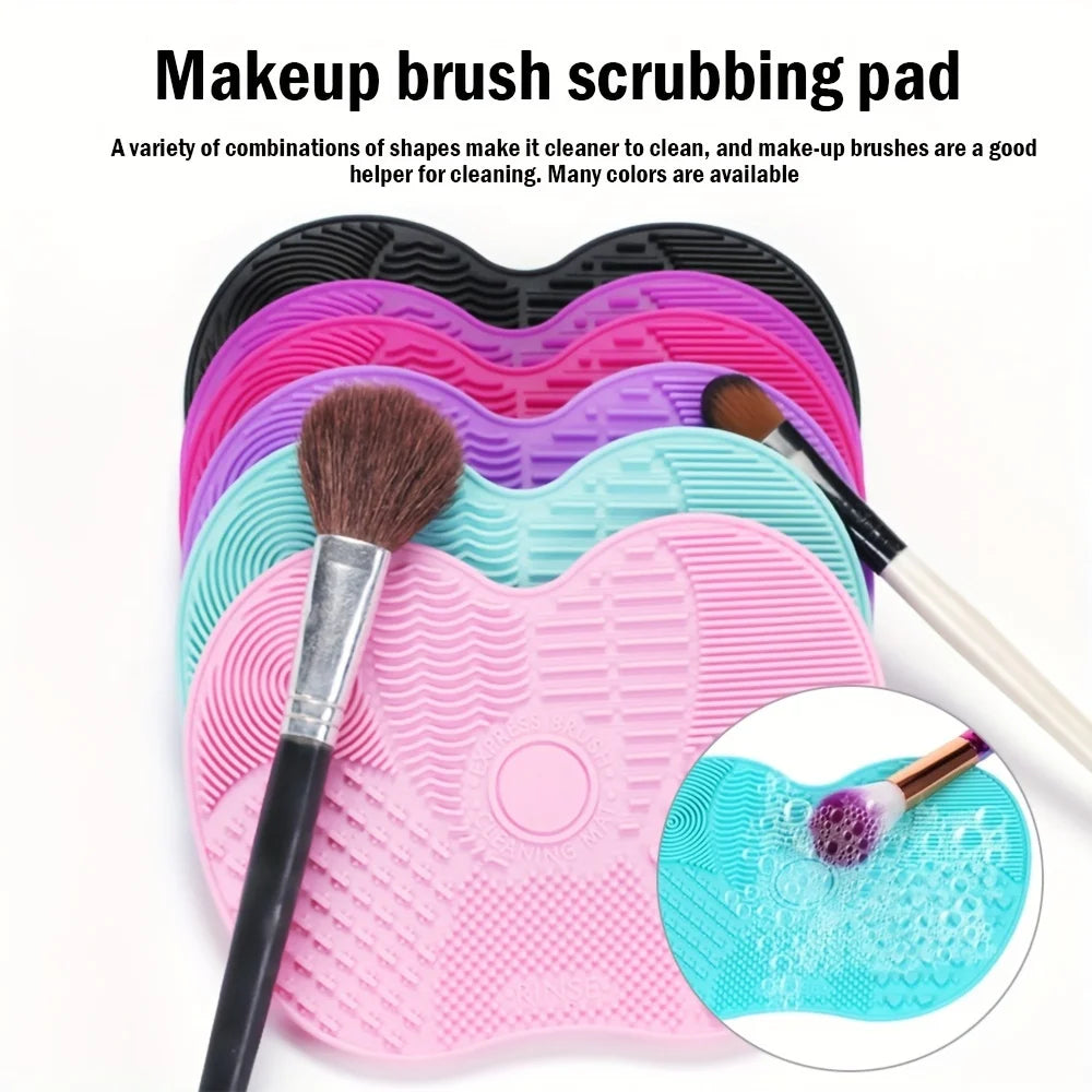 Silicone Makeup Brush Cleaning Mat | Suction Cup Brush Cleaner