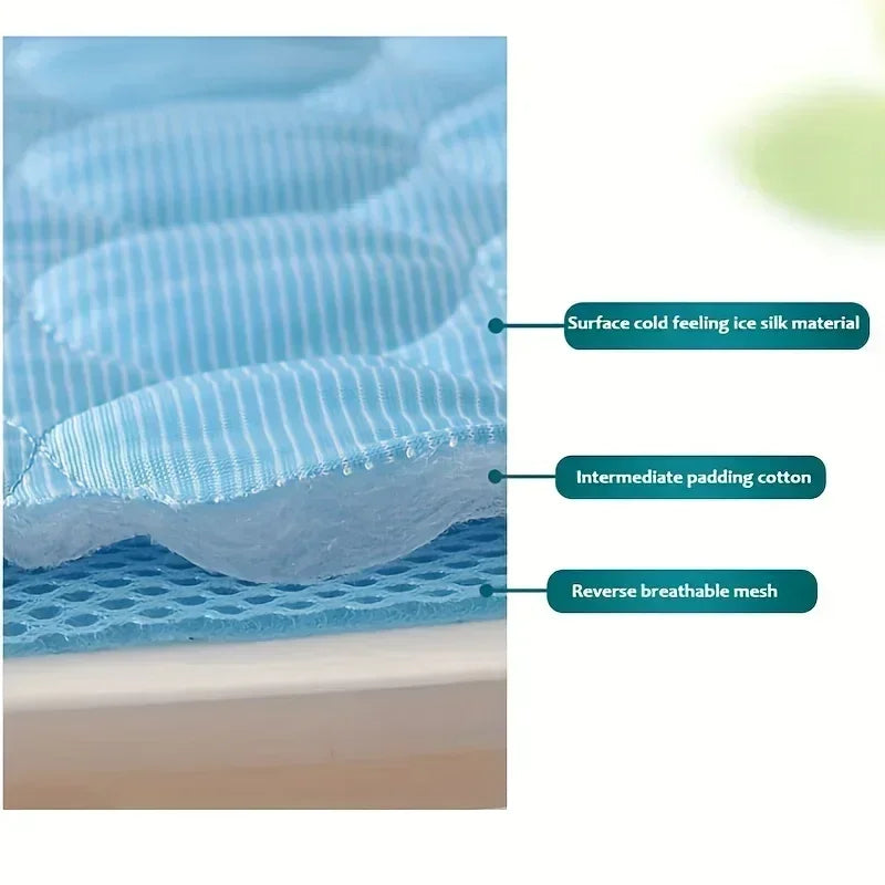 Cooling Pet Mat for Dogs & Cats | Breathable Washable Summer Ice Silk Sleeping Pad