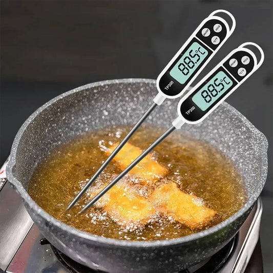Instant Read Digital Meat Thermometer – Waterproof Food Thermometer for Grilling, BBQ, Cooking & Baking
